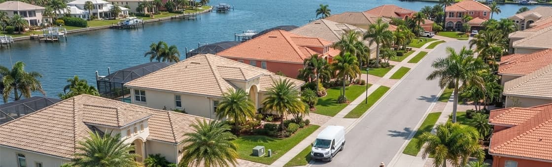 Florida neighborhood served by Curb Critter bin valet service