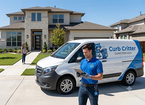 Curb Critter team member at a customer property